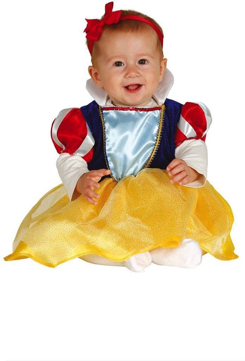 Sneeuwwitje Kostuum | Mini Sneeuwwitje Prinses Baby | Meisje | 1 - 12 maanden | Carnaval kostuum | Verkleedkleding